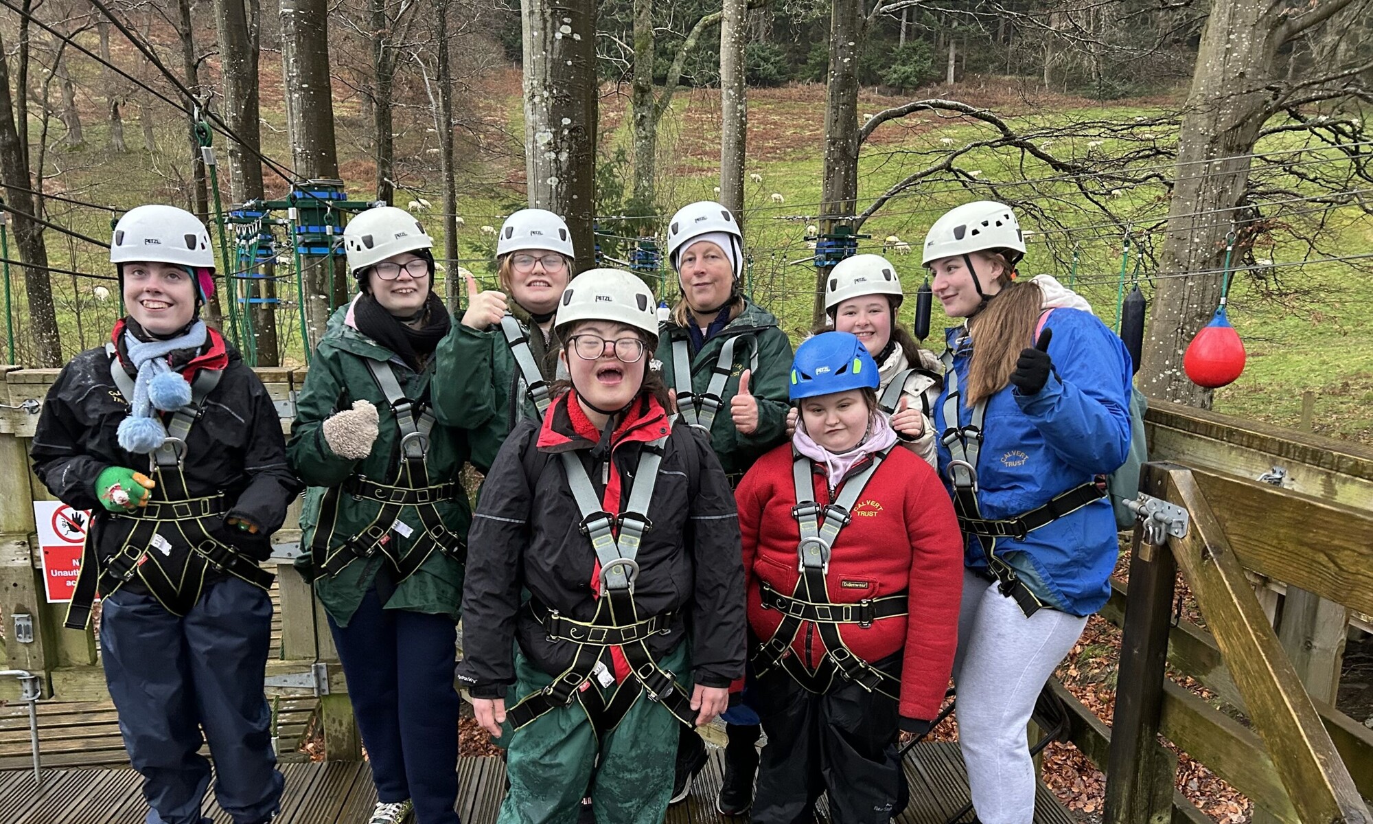 Piper Hill High School pupils on a school trip